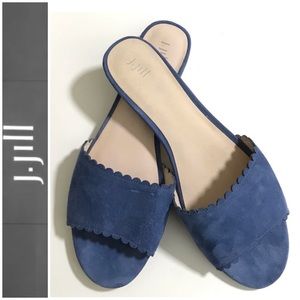J. Jill blue suede sandals/slides sz 9.5, excellent condition, shipping discount